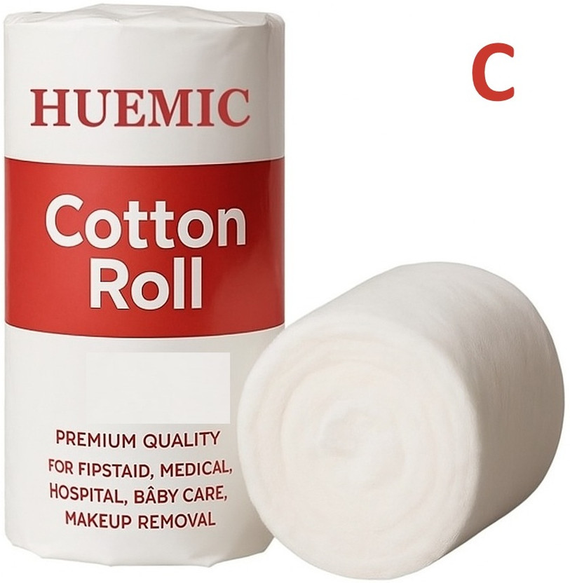 huemic Cotton Roll – 500 GR Cotton Surgical Medical Cotton Absorbent Wool A6 Gauze Medical Dressing(Pack of 1)