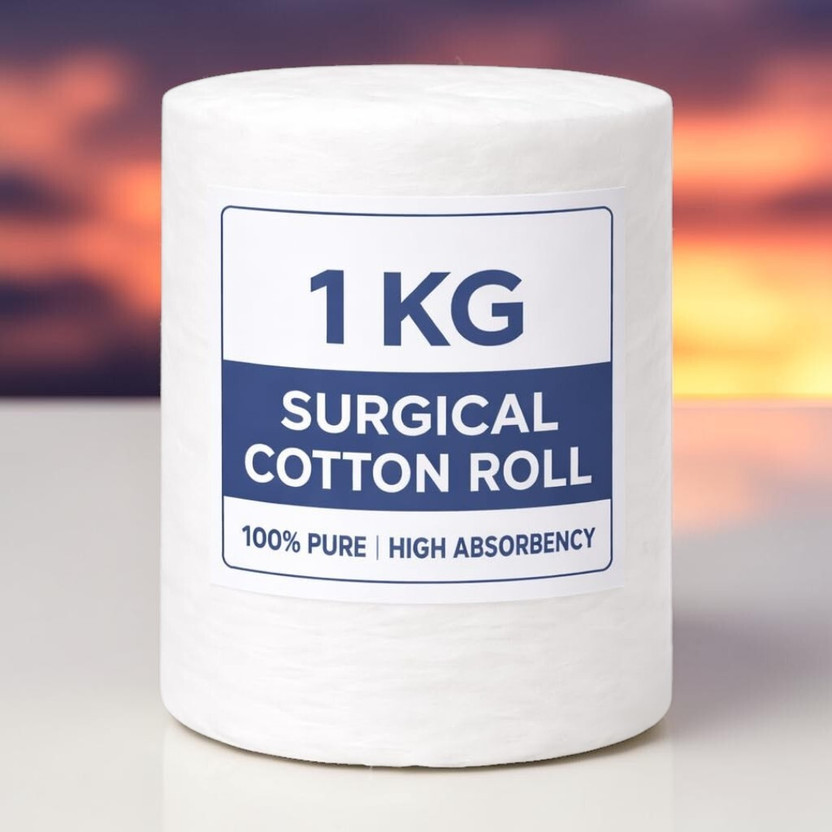 Huemic 1kg Surgical Cotton Roll – High Absorbency Pure White Medical Cotton ab16 Gauze Medical Dressing