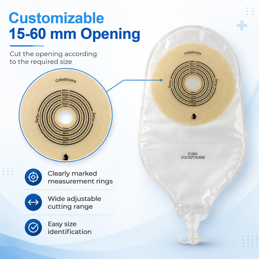 colostocare Colostocare 33360 (Pack Of 10) 15-60mm Urostomy Bag Comfort & Lightweight Hydrocolloid Medical Dressing(Pack of 10)