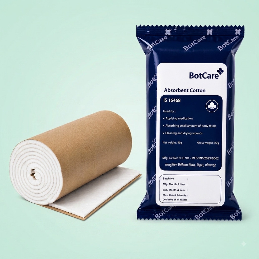 BOT CARE Absorbent Cotton Wool -15G Interactive dressings Medical Dressing(Pack of 1)