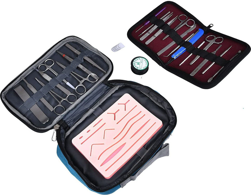 REVITI 8 Forcep Suture Practice Kit with Advanced Dissection Kit COMBO Medical Equipment Combo