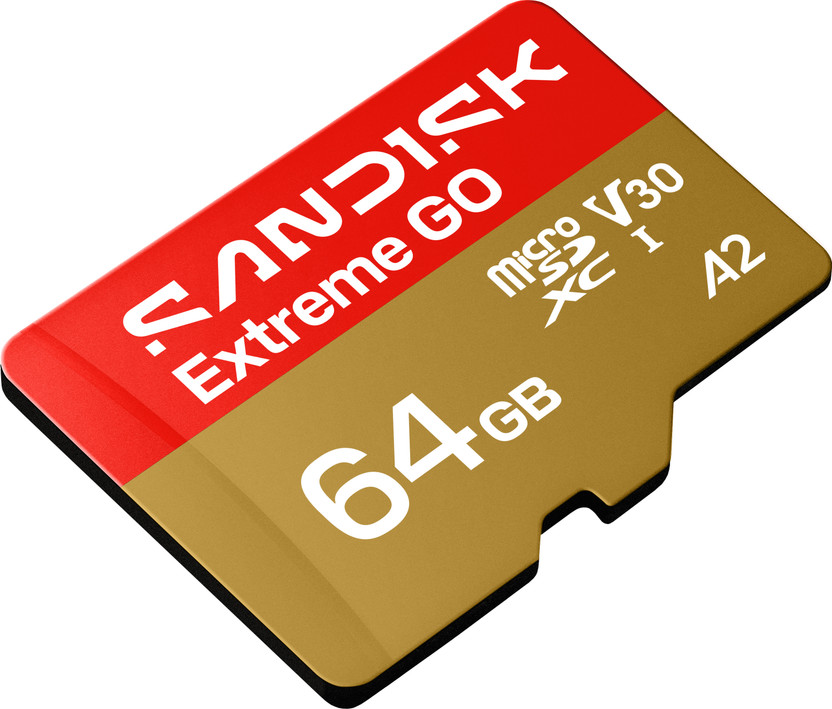 SanDisk SDSQXGN-064G-GN6MN SANDISK Extreme GO microSDXC UHS-I Card 64 GB MicroSDXC Class 10 170 MB/s  Memory Card Compatible with Mobile, Computer, Tablet, Camera, Gaming Console