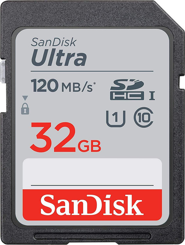 SanDisk SDSDUN4-032G-GN6IN Ultra 32 GB SDHC UHS-I Card Class 10 120 Mbps  Memory Card Compatible with Camera