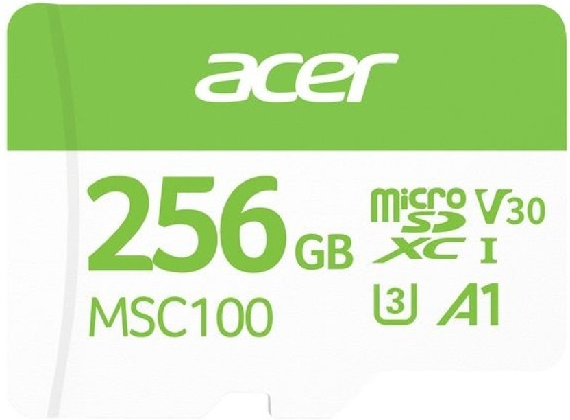 Acer MSC100 MSC100 256 GB MicroSDXC UHS Class 3 100 MB/s  Memory Card Compatible with Mobile