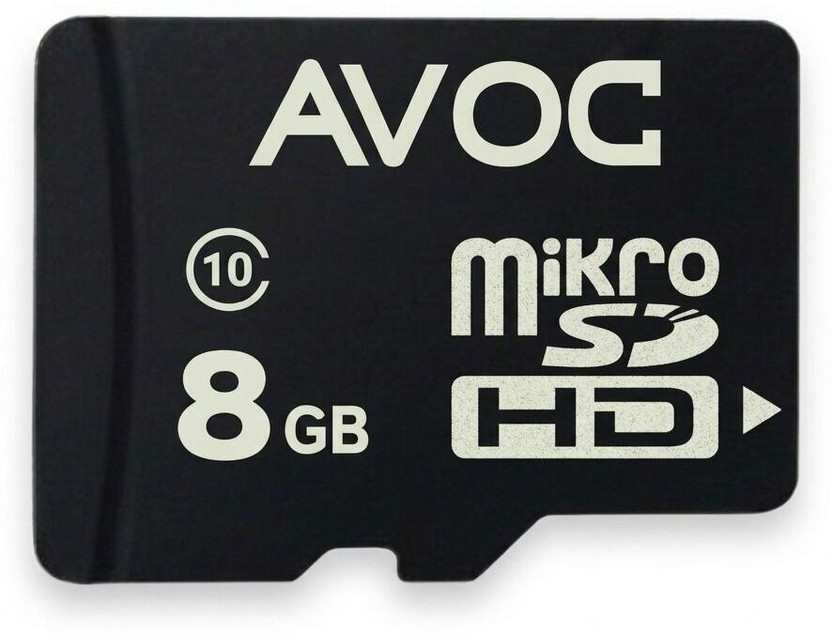 AVOC FLASH A02 MC08 Micro HD 8 GB MicroSD Card Class 10 30 MB/s  Memory Card Compatible with Camera, Computer, Gaming Console, Mobile, Tablet