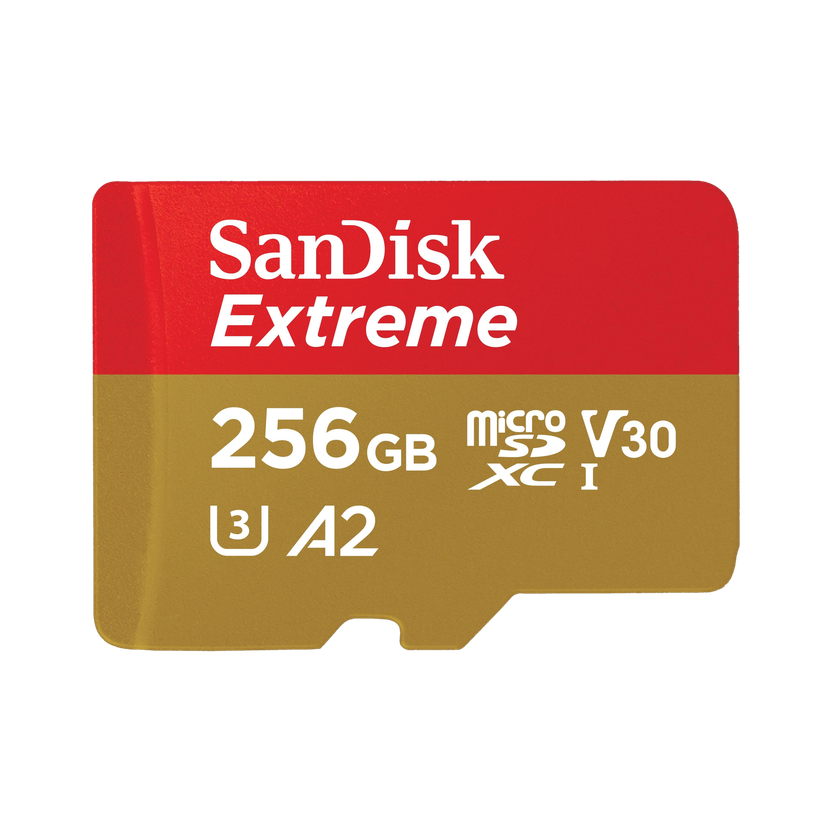 SanDisk SDSQXAV-256G-GN6MN Extreme A2 256 GB MicroSDXC Class 10 190 MB/s  Memory Card Compatible with Camera, Mobile