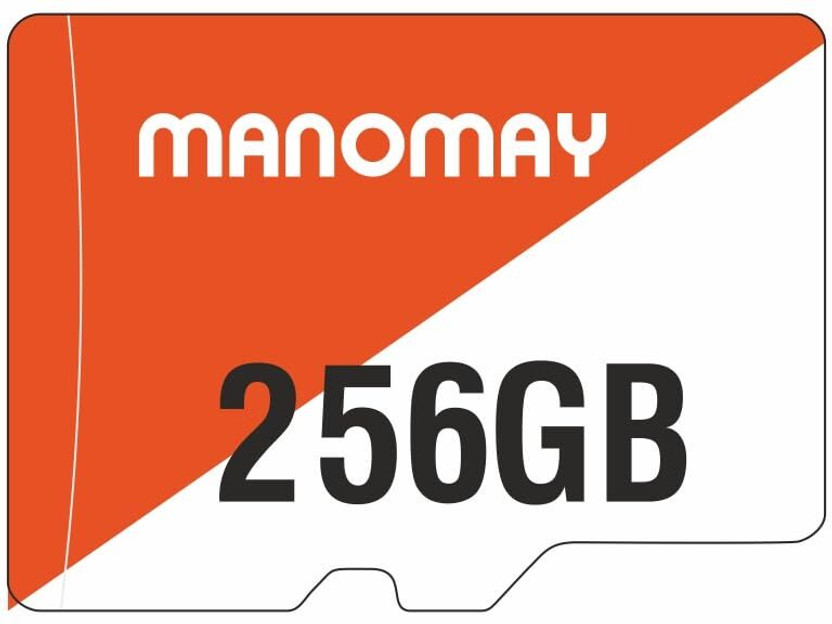 Manomay M1102-A - SD UHS-3 256 GB MicroSD Card Class 10 73.8 MB/s  Memory Card Compatible with Camera, Mobile, Tablet, Gaming Console, Computer