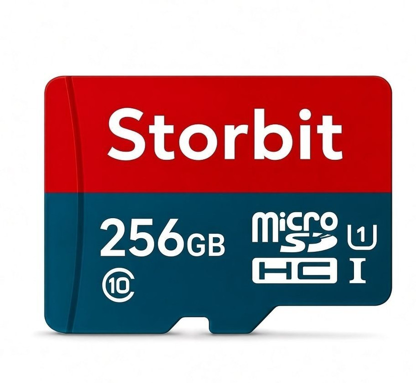 STORBIT MicroSDHC-02 MicroSDHC 256 GB SDHC UHS-I Card Class 10 180 MB/s  Memory Card Compatible with Gaming Console, Computer, Tablet, Camera, Mobile