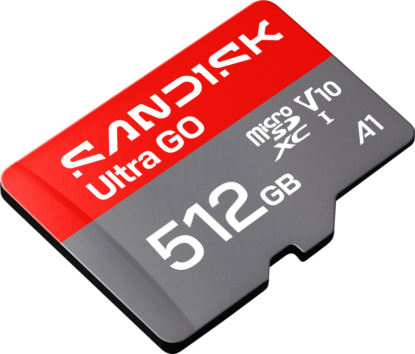 SanDisk SDSQUGN-512G-GN6MN SANDISK Ultra Go microSD 512 GB MicroSDXC Class 10 190 MB/s  Memory Card Compatible with Mobile, Computer, Tablet, Camera, Gaming Console