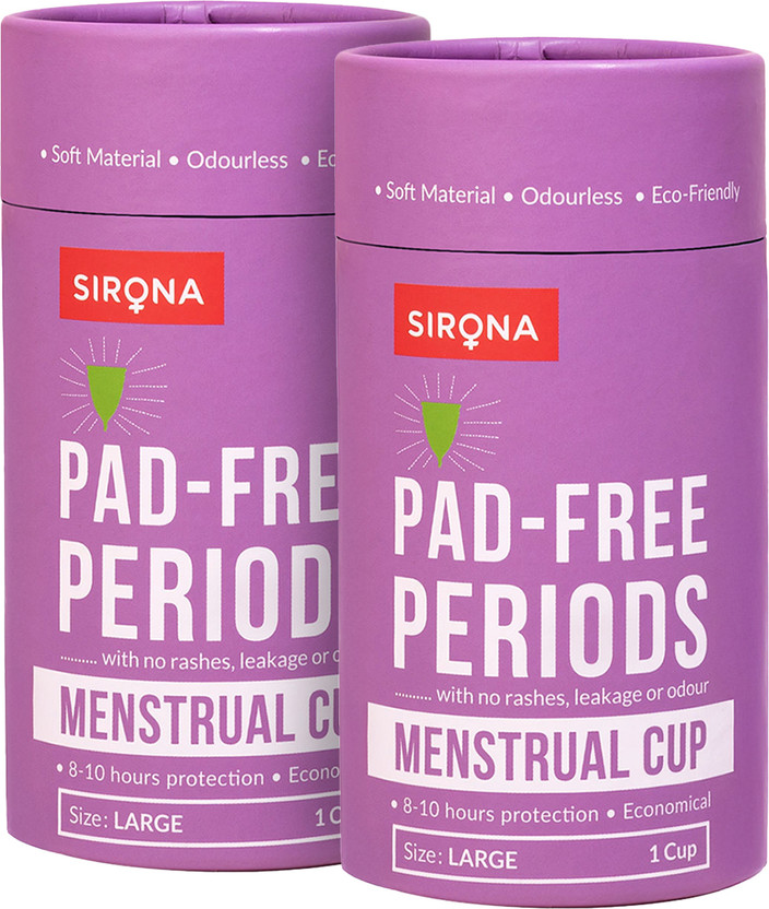 SIRONA Large Reusable Menstrual Cup(Pack of 2)