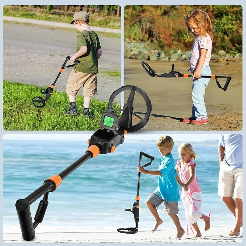 SHOPOGENIX Children’s Lightweight Metal Detector with Battery Kit Advanced Metal Detector