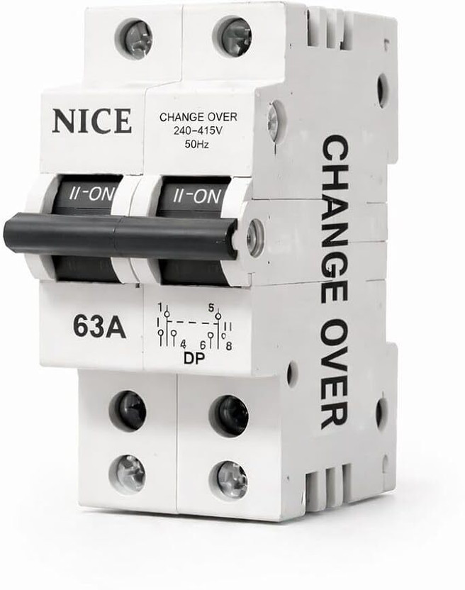 Wingwon Wingwon 63A Double Pole Change Over Switch 240-415V Electrical MCB for Home Office MCB(2) - Flipkart Deal