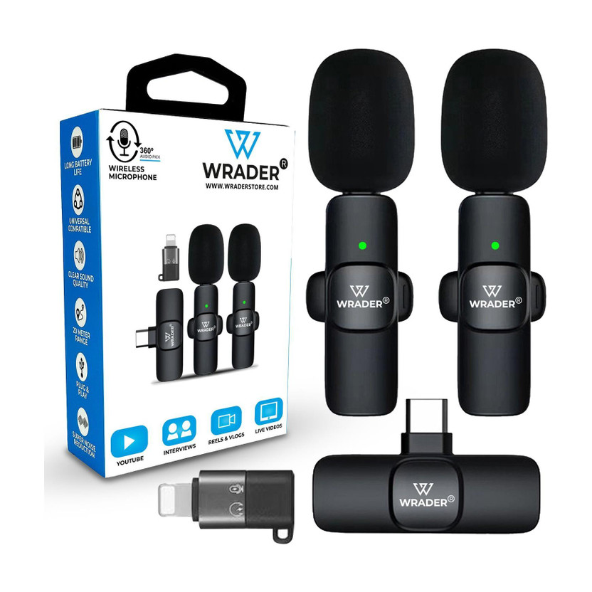 MOBIZAC K9 Wireless Mic for YouTube Video Vlogging Recording Microphones for Smartphones(Black)