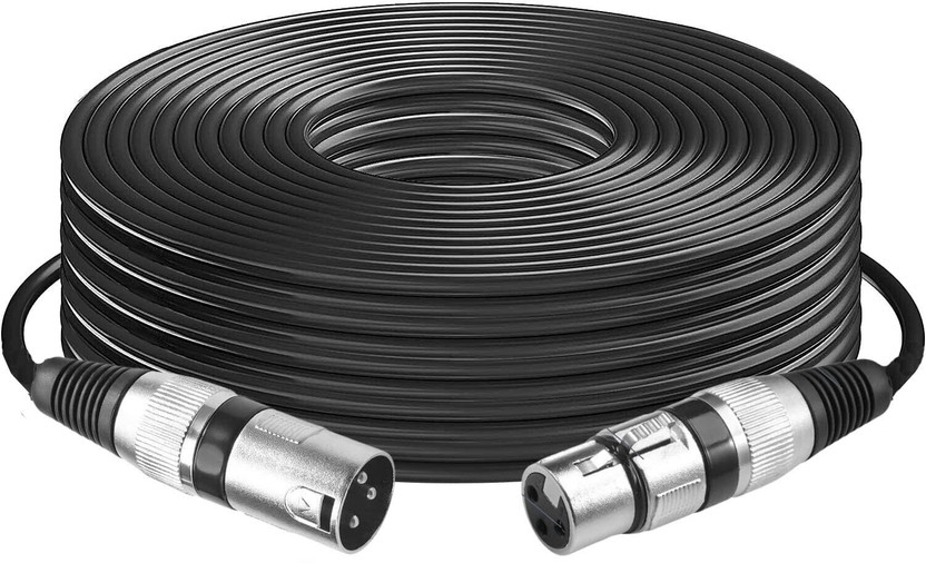 AMG Music Xlr Cable Male To Female Condenser Microphone Cord 3 Pin Balanced Xlr Wire Mic Cable Male To Female For Amplifier, Microphone, Audio Mixer, Dj Equipment-10M(Black)