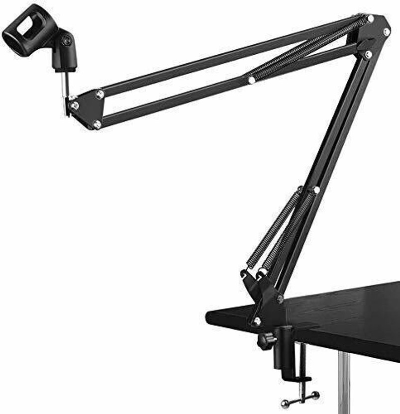 SOUVENIR SOUVENIR Professional Recording Microphone Stand Black Suspension Scissor Arm Stand Holder for Studio Broadcast,Professional Recording Microphone for Recording Studio Flexible Suspension Boom Scissor Arm for Broadcast Studio(Black) - Flipkart Deal