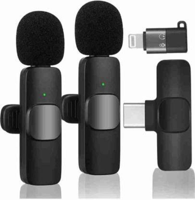 MOBIZAC K9 Wireless Mic for Video Shooting Instagram Voice Recording Youtube Interviews ASMR Microphone(Black)