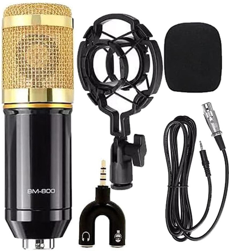 AMG Music Bm800 Condenser Microphone Studio Mic for Youtube Singing Podcast Microphone Microphone