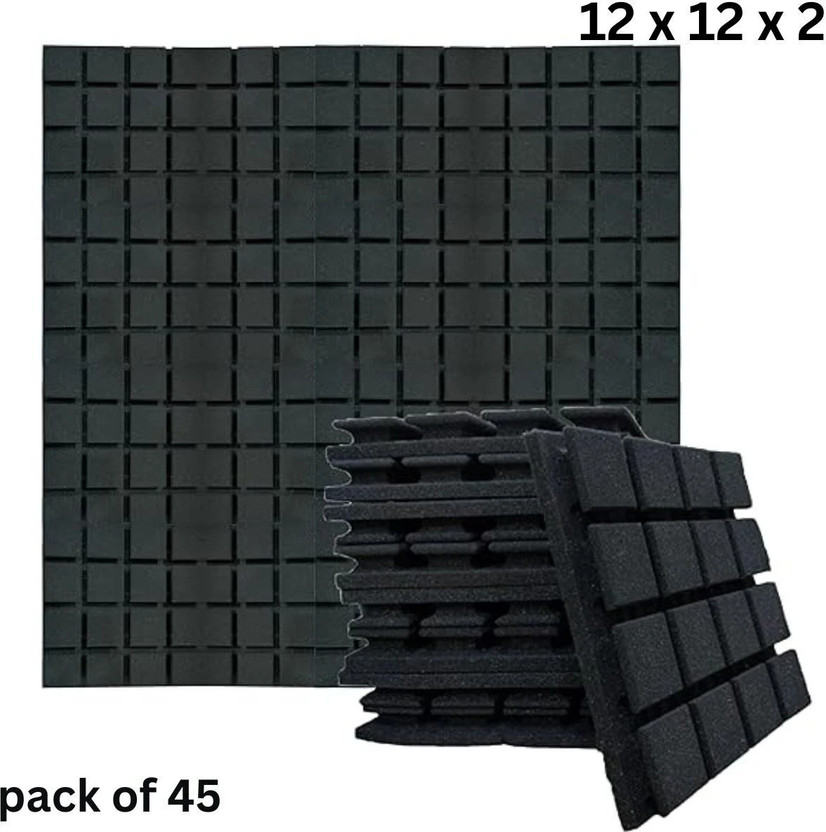 Urban Infotech Panels for Wall Noise Reducer Echo Blocker Sound Proof Foam Tiles*BBD Sound Proof Pannel(Black)