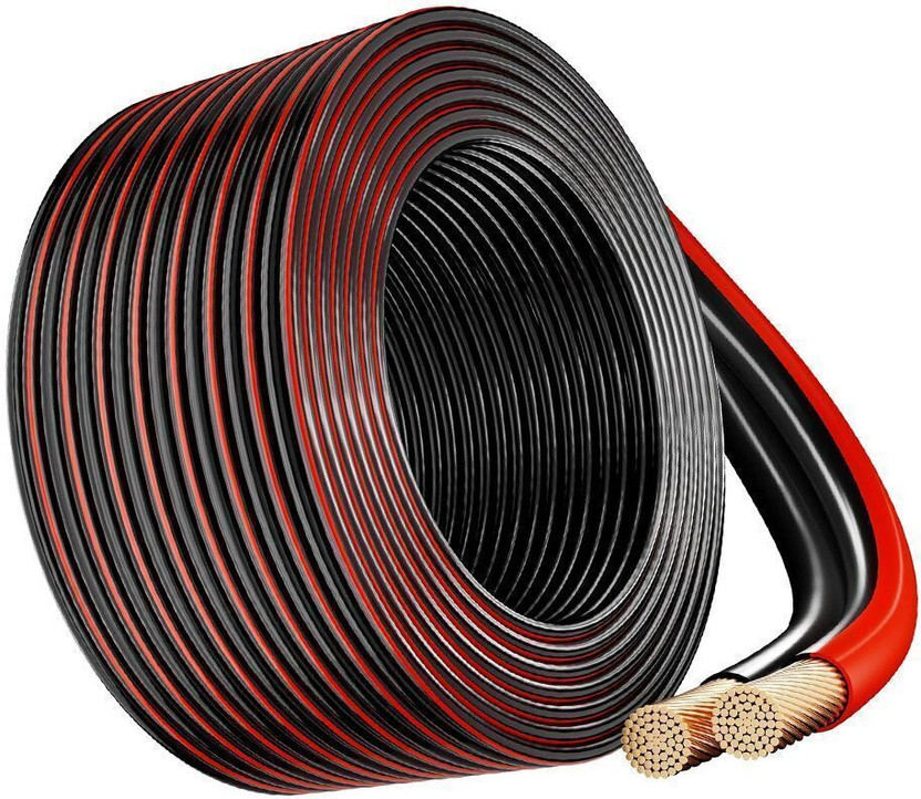 DawnRays DawnRays Speaker Wire 14 Gauge OFC Cable, Speaker Cable 16.4FT for Car Audio,Home Theater Speaker Cable for Car Speakers Stereos, Subwoofer, Home Theater Speakers, HiFi(Black and Red) - Flipkart Deal