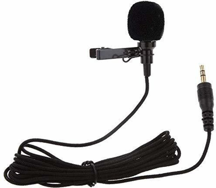 KMJSA Omnidirectional Lavalier Microphone, Earphone for calls, Video Conferences 3.5mm jack(Black)