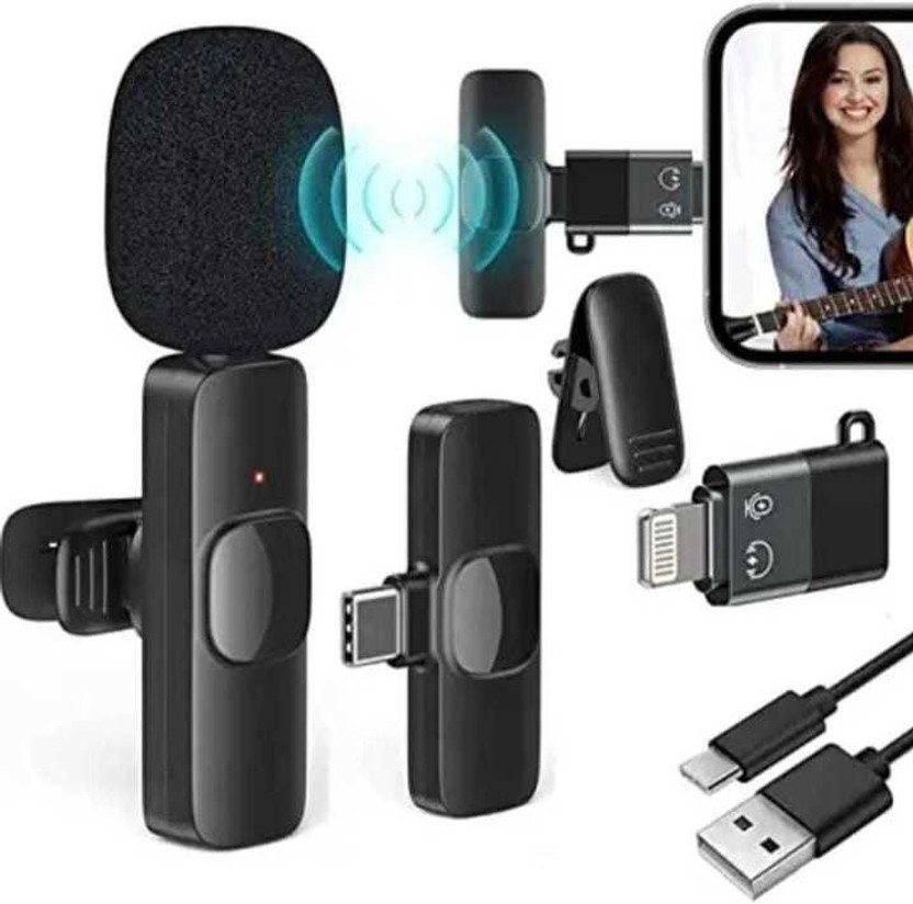 global impx k8 mic for youtub video & reels C(Black)