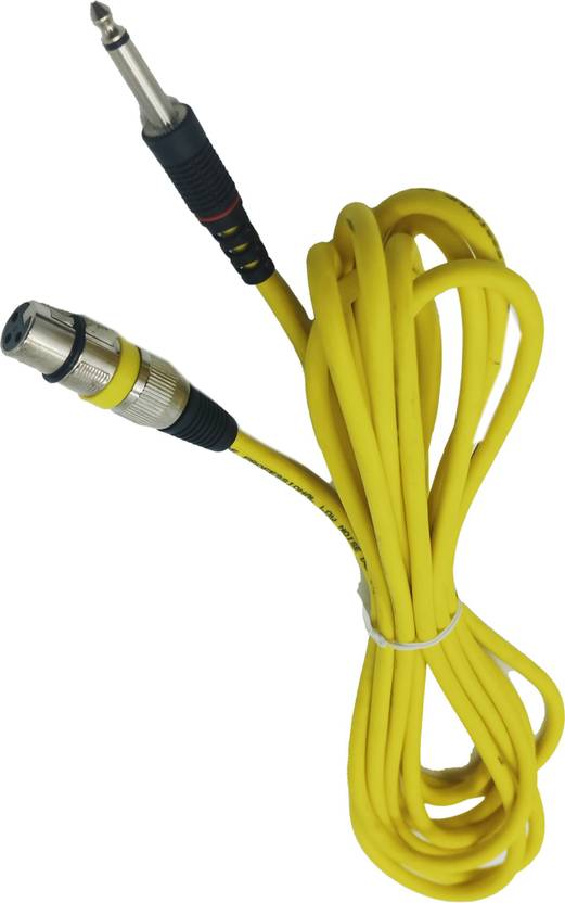 JAWAAN Yellow Gold XLR Female 3pin to 6.35mm (1/4 Inch) Cable with