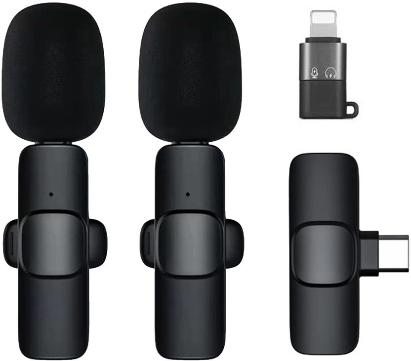 MOBIZAC MOBIZAC Dual Wireless Mic for Recording Videos Podcast Reels ASMR Instagram Zoom Meeting HOLDER(Black) - Flipkart Deal