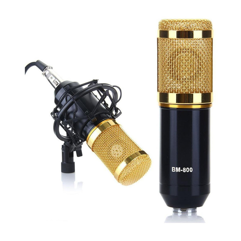 Naad BM-800 Professional Studio Broadcasting and Recording Microphone Set condenser microphone(Black)