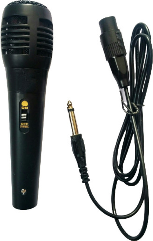 Amrit Audio DYANAMIC WIRED MICROPHONE WITH CABLE USE FOR SINGING AND INSTRUMENTS(Black)