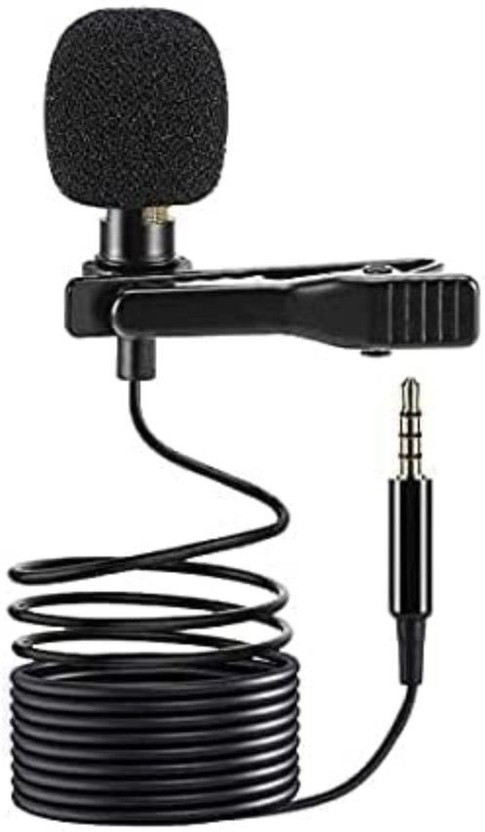 KYTOLACX 3.5mm Clip Microphone for YouTube | Collar Mic for Voice Recordin COLLER YOUTUB MICROPHONE(Black)