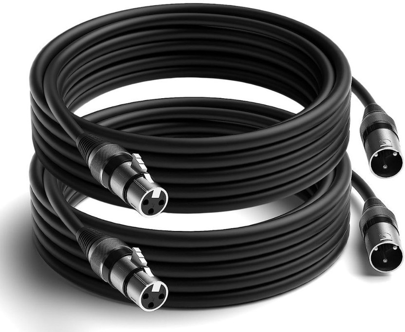 Urban Urban Infotech 6 Mtr XLR Cable for Condenser Microphone Balanced 3 Pin Male to Female Copper Audio Connector Cable(Black) - Flipkart Deal