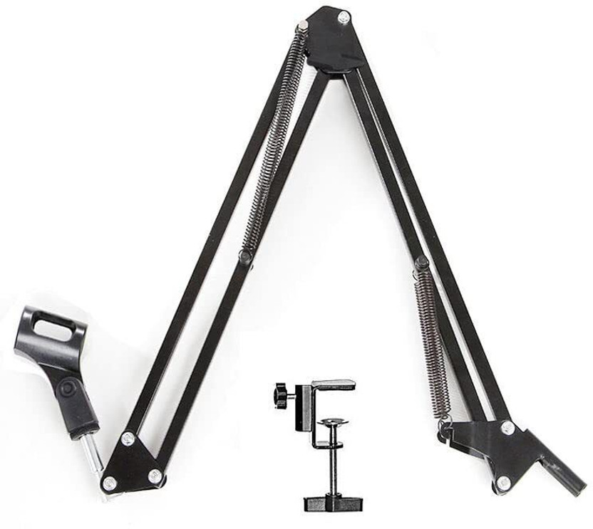 Mocking Bird Microphone Stand Heavy Duty Condenser Mic Stand for Singing Studio Recording Flexible Adjustable Suspension Boom Scissor Arm Stand Podcast Mic Stand(Black)