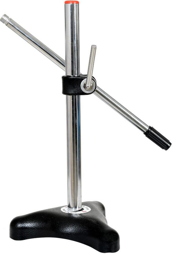 Adiohub Microphone Stand with Weighted Base Desk Mic Boom Arm Stand Mic Stand with Mic Holder(Silver & Black)