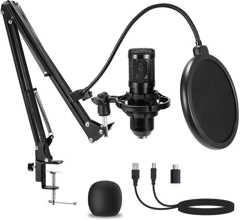 Urban Infotech USB Condenser Microphone Kit 192kHz/24bit,Gaming, Singing & YouTube Microphone