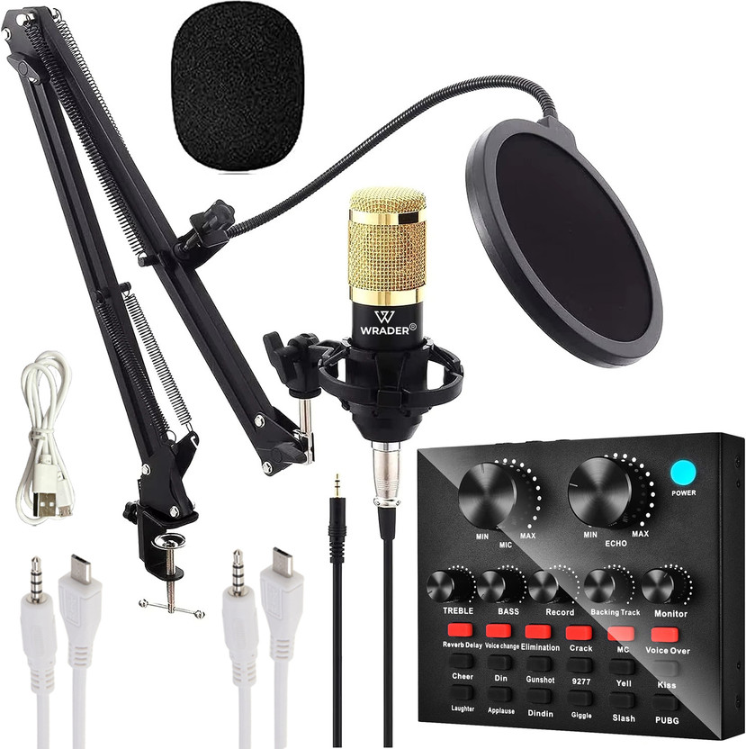 MOBIZAC Professional Studio Microphone Full Setup Sound Card Condenser Mic Recording Microphone