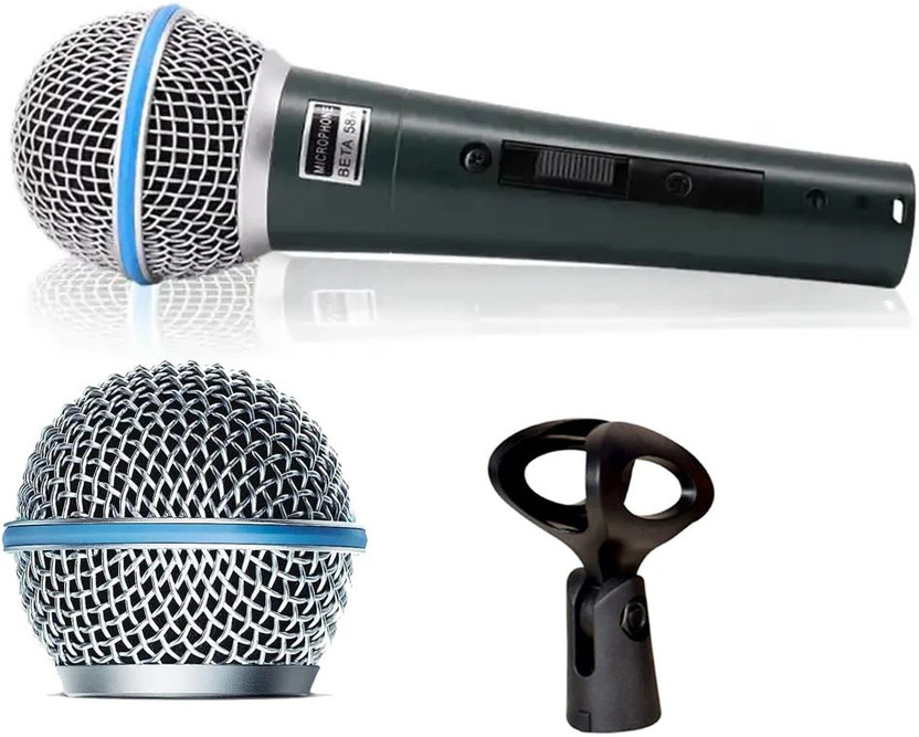 Urban Infotech BETA 58S Dynamic Mic with Clip Mount & Storage Bag for Recording Singing,Stage Microphone