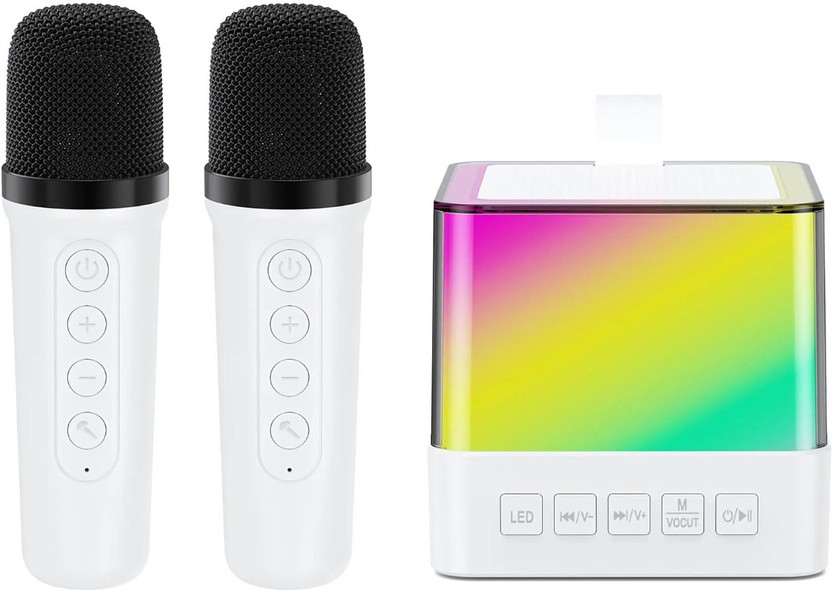 DRUMSTONE RTG Karaoke Machine for Kids Adults with Wireless Mics Microphone