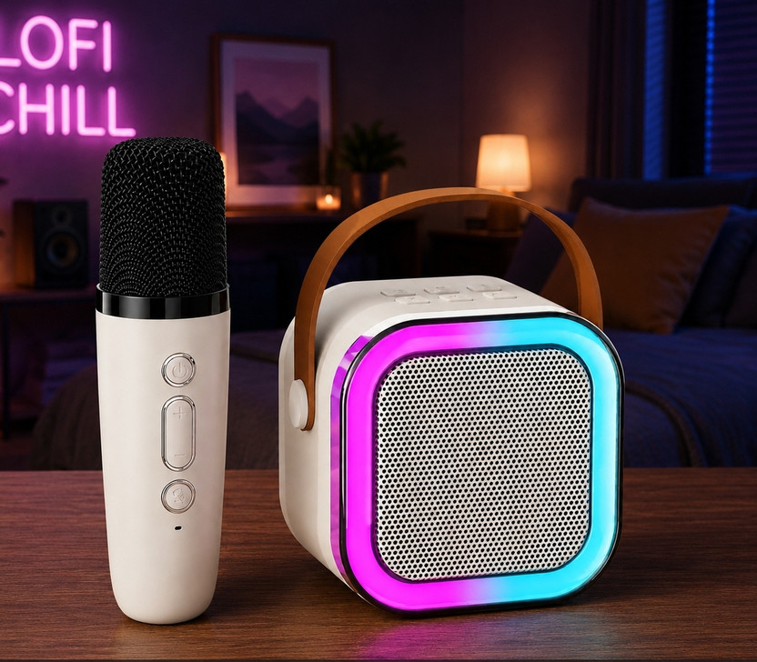 MLS Bluetooth Mic Speaker Portable Karaoke System with Wireless Microphone Microphone