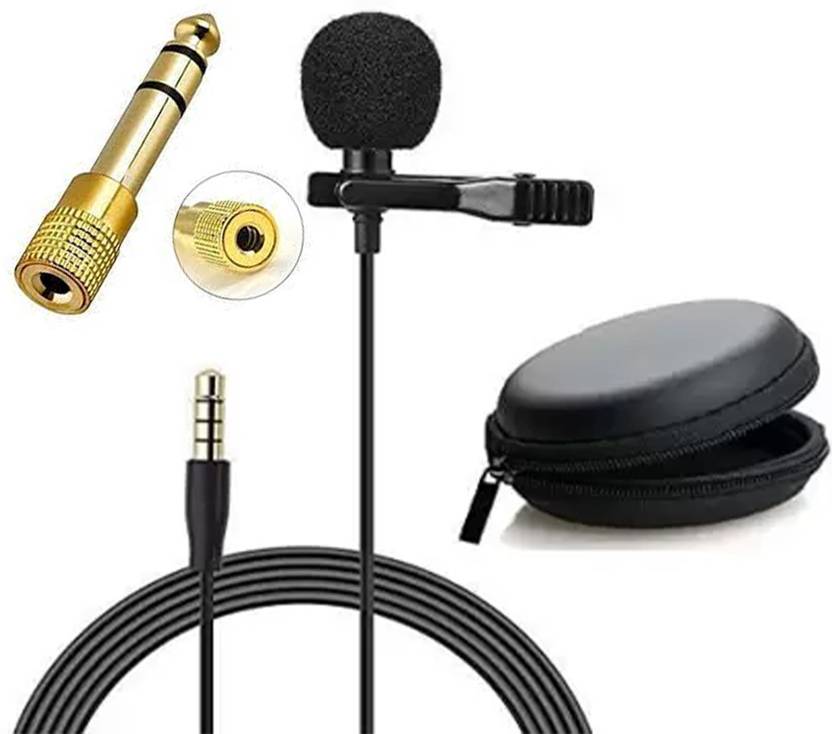 Red Champion Pro Collar Mic for YouTube Lavalier Mic for Record 3.5mm