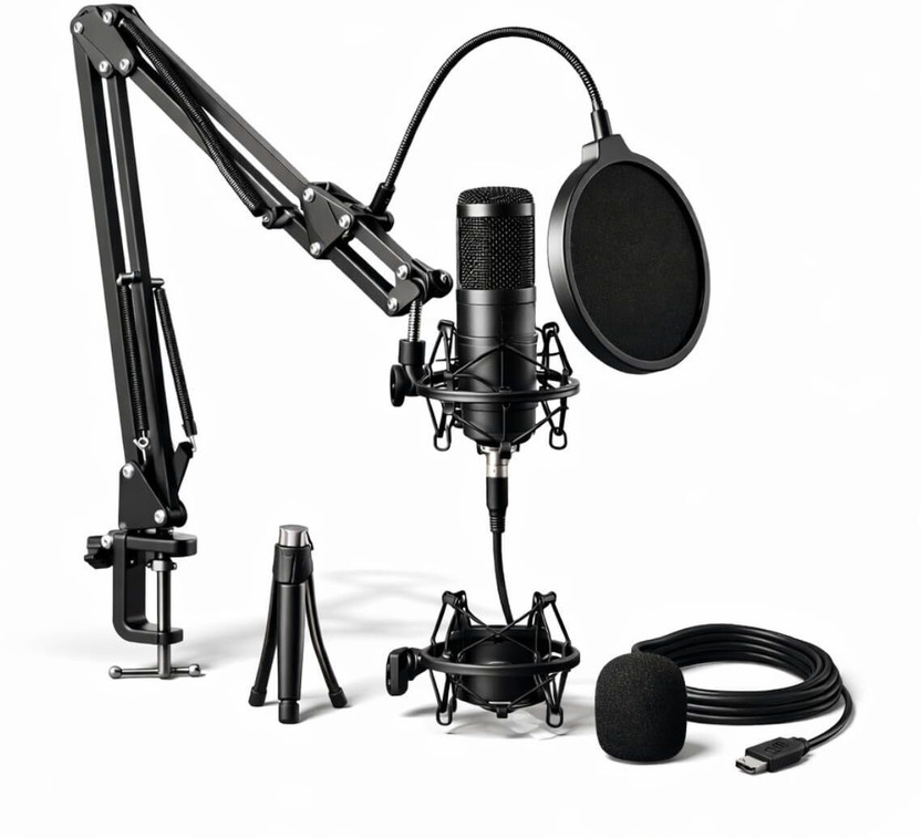 JK Vision AM-C1 USB Condenser Microphone Kit Microphone