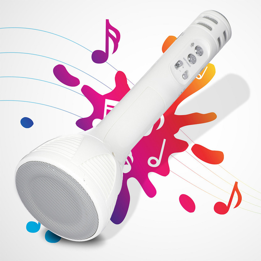 Pick Ur Needs Superier Quality Wireless Bluetooth Microphone Connection Player Speaker 2-in1 With Recording + USB+FM Microphone(Black)