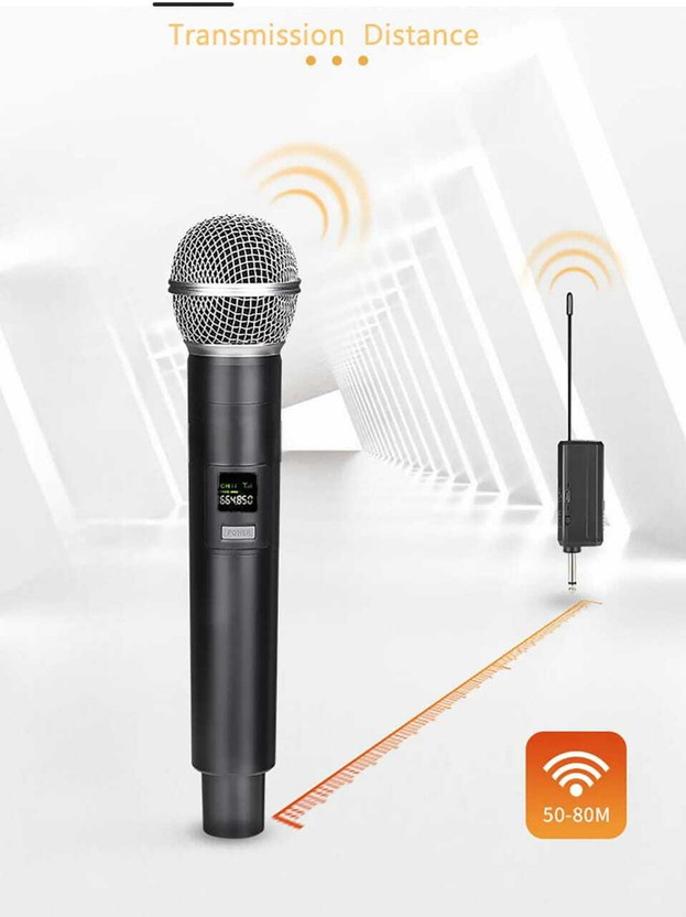 Kay-Joy UHF Wireless Microphone with Type-C Receiver Rechargeable KaraokeMic for Singing Microphone