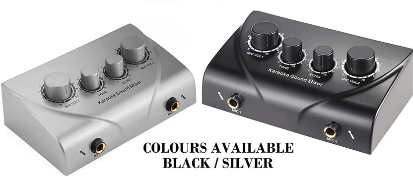 Adiohub Hayden Portable Karaoke System Sound Echo Mixer Set with 1 Dynamic Microphone Microphone