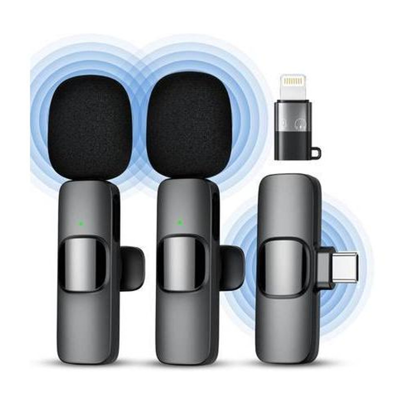 Tazomi Wireless Lavalier Omnidirectional mic for Video Recording Type C Android &iPhone Microphone