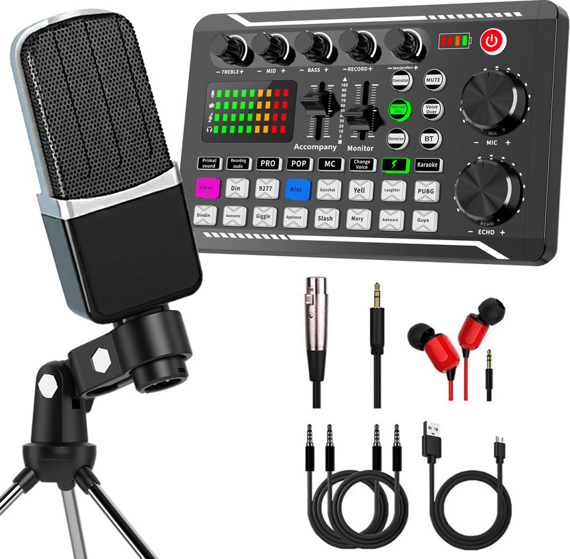 MOOZMOB Studio Mic for Streaming Youtube Video Recording, Full Setup Podcast Microphone