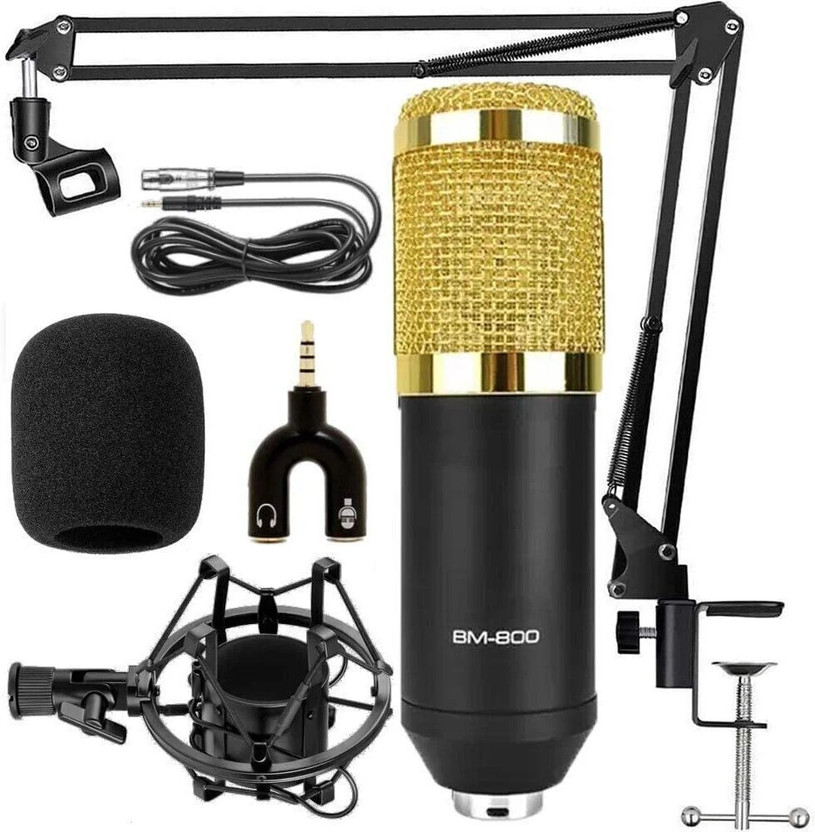 DawnRays Professional Mic Kit Adjustable Mic for Studio Recording singing & Broadcasting Microphone