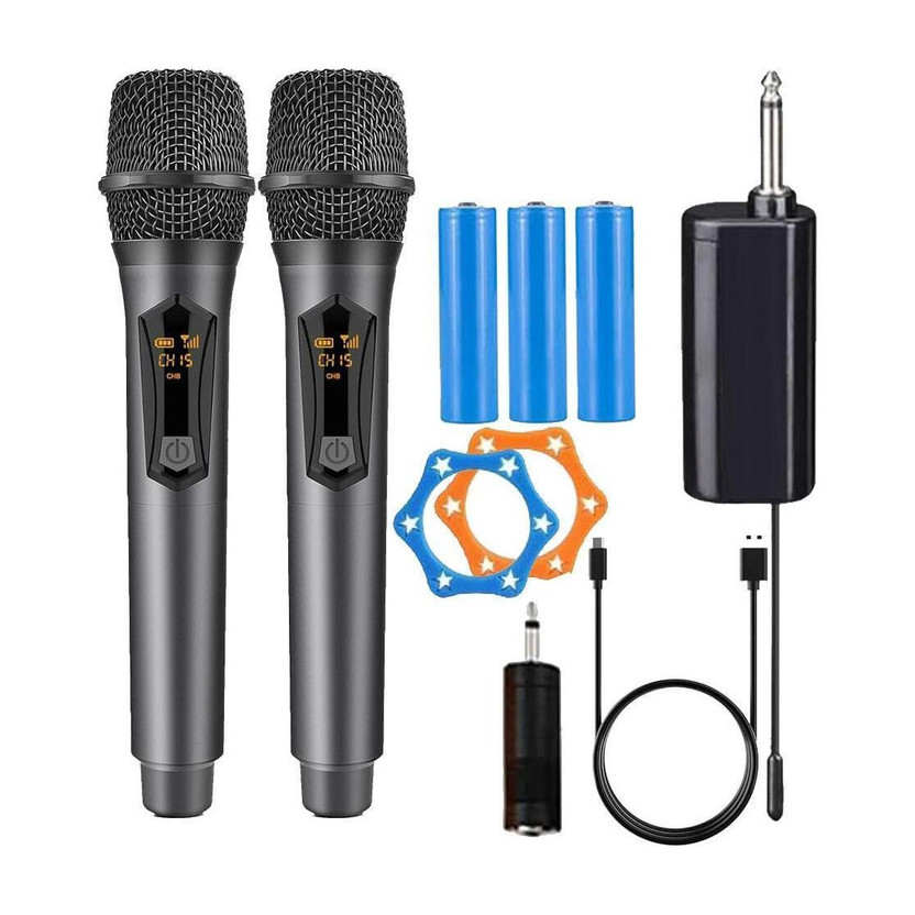 IMAGINEA UHF Wireless Microphone, Cordless Dynamic Mic System with Rechargeable Receiver Microphone