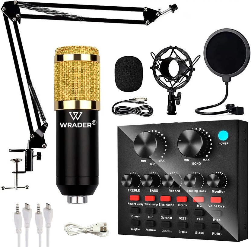 MOOZMOB Professional Studio Condenser Mic Kit for Video Recording, Interviews, Podcast Microphone