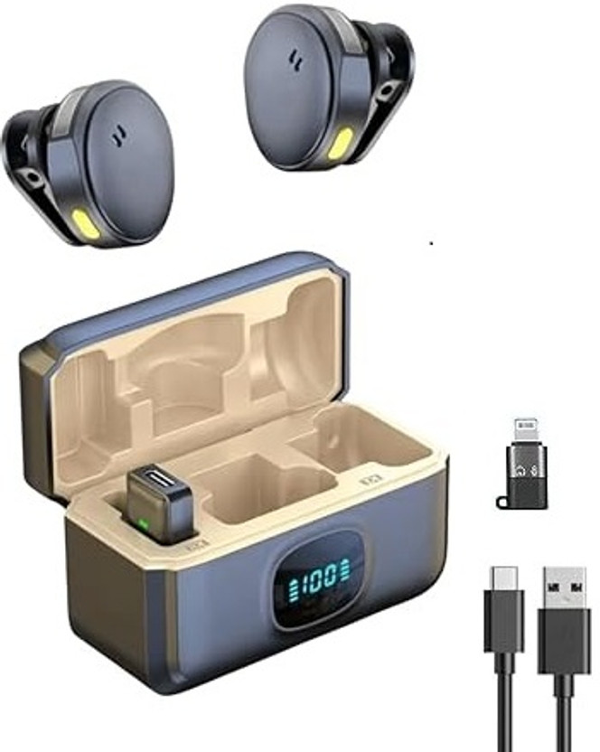 Noise PAPLAJ ENTERPRISES Wireless Lavalier Mic with Display & Magnetic Clip Noise Reduction Mic Microphone - Flipkart Deal