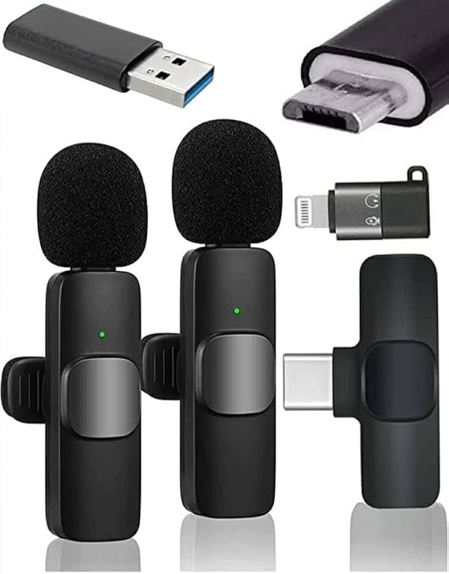 BASS BLING 2 in 1 K8 Digital Microphone with Clip for Live Streaming, YouTube Microphone